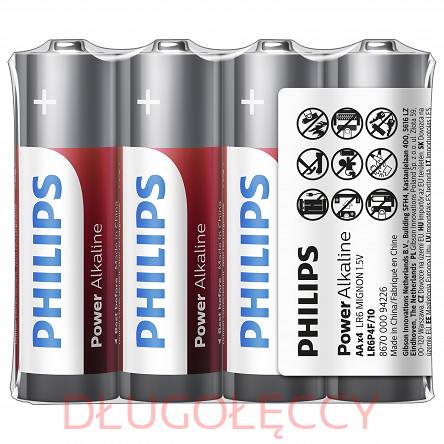 PHILIPS Bateria LR6 Power Alkaliczna tray 4szt.