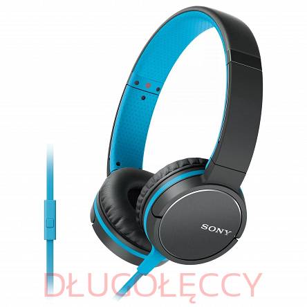Słuchawki z mikrofonem SONY MDR-ZX660AP błękitne/niebieskie