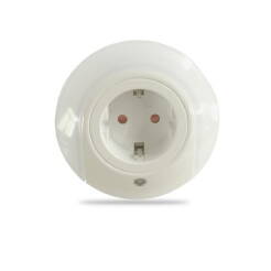 ELEKTRO lampka nocna 0,4W z czujnikiem zmierzchu i gniazdem 220V EU