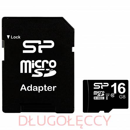 Karta Pamięci Micro SDHC 16GB Class 10 SILICON POWER + Adapter 
