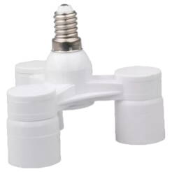 ELEKTRO rozgałęźnik gwint E14 na 3 gniazdka e14 
