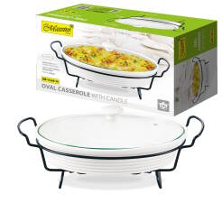 Podgrzewacz ceramiczny tealight MR11260-74W 1,6L 30cm  owalny biały MAESTRO