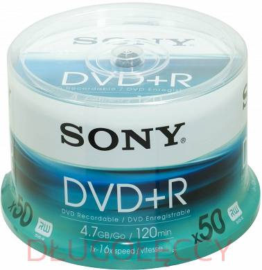 Płyta SONY DVD+R 4.7GBx16 op 50 szt. cake box