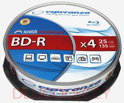 ESPERANZA BD-R Blu-Ray 25GB x4 cake 10