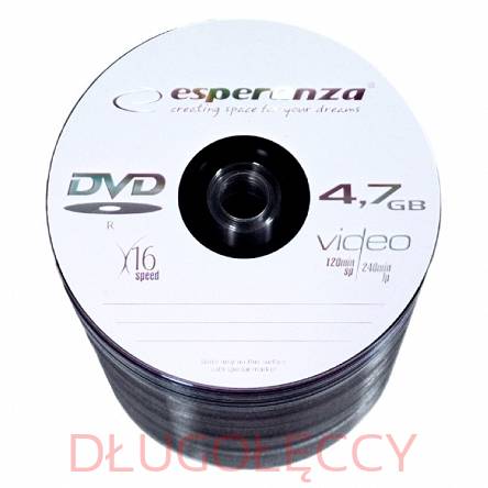 Płyty ESPERANZA DVD-R 4.7GBx16 op.100 szt. spin