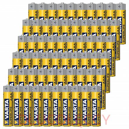 60 sztuk Varta R03 AAA Superlife bateria