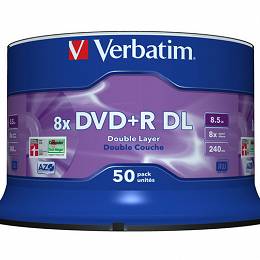 Płyta VERBATIM DL DVD+R 8.5GB x8 op 50 szt. cake box