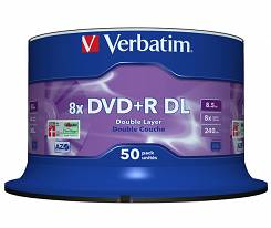 Płyta VERBATIM DL DVD+R 8.5GB x8 op 50 szt. cake box