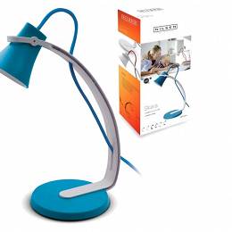 NILSEN Lampka biurkowa Skara LED niebiesko-biała