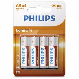 PHILIPS R6 AA LongLife bateria blister 4szt