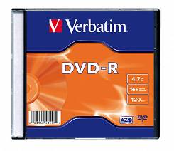 VERBATIM DVD-R 4.7GB 16x slim