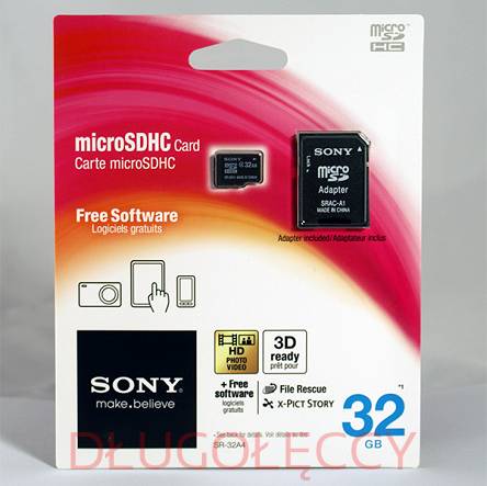 Sony micro SD 32GB klasa 4 karta pamięci