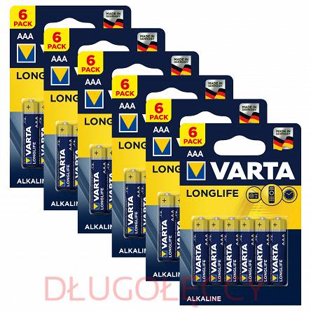 36 sztuk VARTA LR03 1,5V LONGLIFE blister 