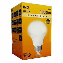 INQ lampa LED E27 12W 1050lm A60 3000K Ciepła biała 