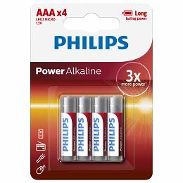 PHILIPS Baterie LR03 AAA Power Alkaline blister 4szt.