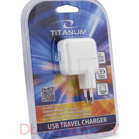 TITANUM TZ111 uniwersalna ładowarka sieciowa USB 2,1A