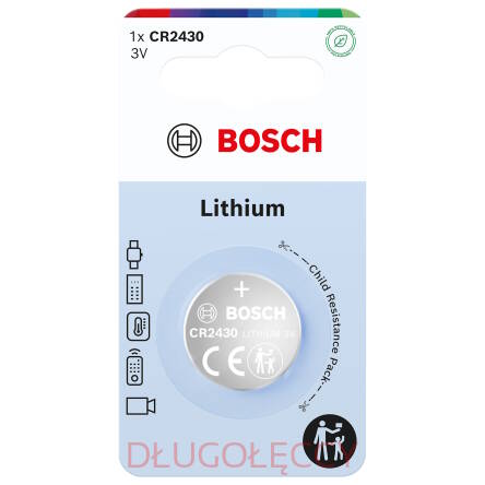 BOSCH CR2430 3V Profesjonalna bateria litowa blister 1szt