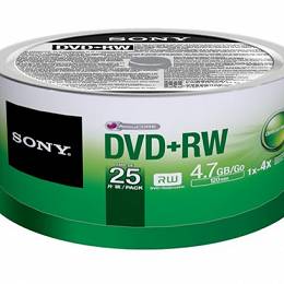Płyta SONY DVD+RW 4.7GB x4 cake 25