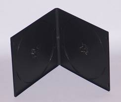 ETUI NA 2 DVD 7mm Slim kwadrat CZARNE